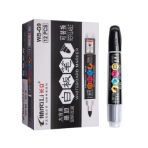 长立 可擦白板笔 WB-G9 4mm (黑色) 12支/盒