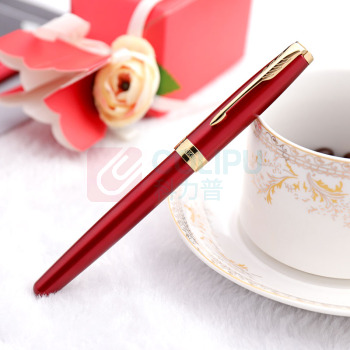 派克 PARKER 卓尔宝石红金夹墨水笔 F尖