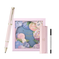 派克 PARKER 金夹宝珠笔+绣球花艺礼盒 IM粉色幻想