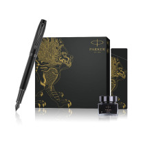 派克 PARKER 派克麒麟套盒 IM理性黑黑夹墨水笔 32g
