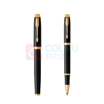 派克 PARKER 23派克笔记套装 新款IM纯黑丽雅金夹宝珠笔 32g