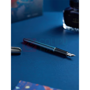 派克 PARKER 蓝墨水笔锦鲤套装 卓尔苍青 F尖
