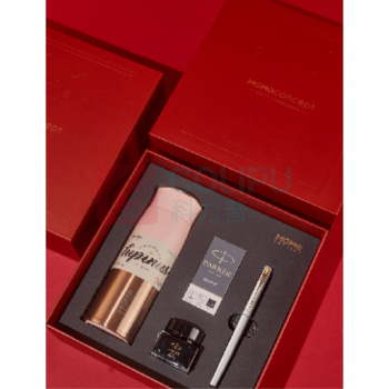 派克 PARKER MOMO露贝思保温杯+纯黑丽雅金夹墨水笔 290ml