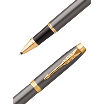 派克 PARKER 灰金夹宝珠笔 IM派克