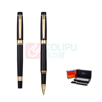 毕加索 PICASSO 签字笔 罗马情缘系列917纯黑金夹 0.5mm (黑色) 笔芯颜色:黑色 商务高端送礼宝珠笔