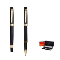 毕加索 PICASSO 签字笔 罗马情缘系列917纯黑金夹 0.5mm (黑色) 笔芯颜色:黑色 商务高端送礼宝珠笔
