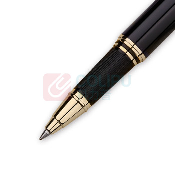 毕加索 PICASSO 签字笔 罗马情缘系列917纯黑金夹 0.5mm (黑色) 笔芯颜色:黑色 商务高端送礼宝珠笔