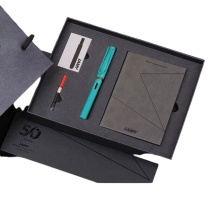 凌美 LAMY 狩猎系列钢笔墨水笔+A6笔记本吸墨器礼盒 EF (海宝蓝) DC