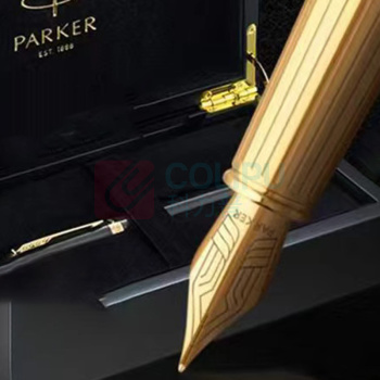 派克 PARKER 精英 睿智黑金夹墨水笔 F尖 (黑色)