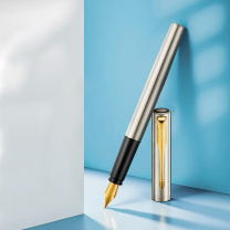 派克 PARKER 钢杆金夹墨水笔 威雅XL F尖 (银色)