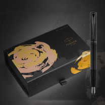 派克 PARKER 威雅星空黑钢笔 签字笔 黑夹墨水笔 +城市之星礼盒