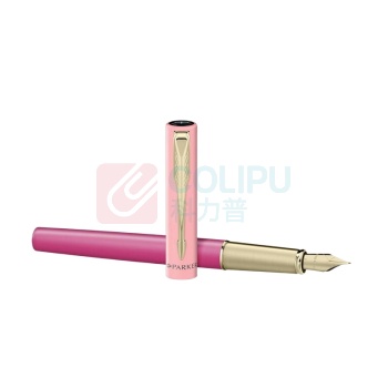 派克 PARKER 钢笔 签字笔套装 威雅XL 金夹墨水笔+花开有期 (梦幻粉)