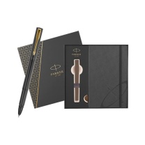 派克 PARKER 经典黑金夹宝珠笔+笔记本礼盒 威雅XL