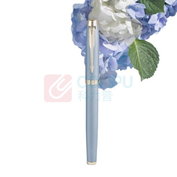 派克 PARKER 签字笔礼盒 IM蓝色精灵 金夹宝珠笔+ 绣球花艺