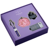 派克 PARKER 墨水笔+花开有期套盒 威雅XL灵感紫