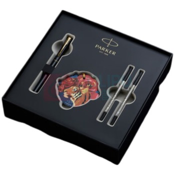 派克 PARKER 宝珠笔+虎嗅蔷薇套盒 威雅XL幻影黑
