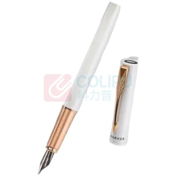 派克 PARKER 墨水笔+花开有期套盒 威雅XL月光白