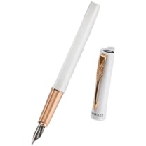 派克 PARKER 墨水笔+花开有期套盒 威雅XL月光白