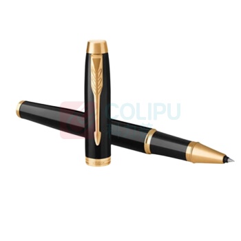 派克 PARKER 宝珠笔+笔芯套盒 IM丽雅黑金夹