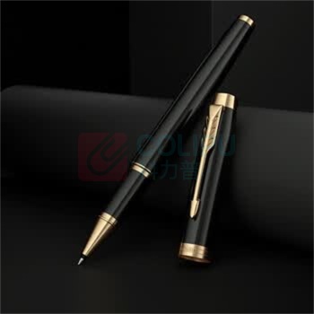 派克 PARKER 宝珠笔+笔芯套盒 IM丽雅黑金夹