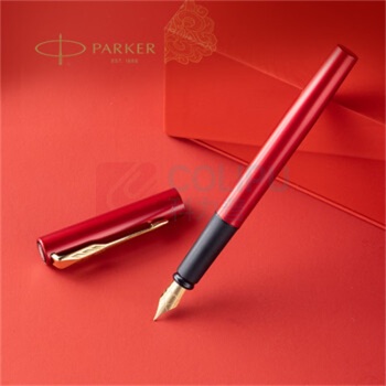 派克 PARKER 墨水笔+红墙套盒 威雅XL满堂红