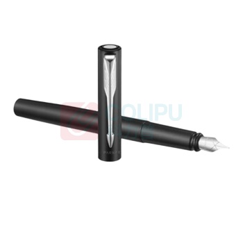 派克 PARKER 墨水笔+经典深灰小墨水套盒 威雅XL经典黑白夹