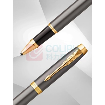 派克 PARKER 签字笔 IM灰金夹宝珠笔 0.7mm (灰金)