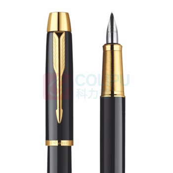派克 PARKER 纯黑丽雅金夹钢笔套装 IM F尖 老款TS