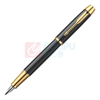 派克 PARKER IM纯黑丽雅金夹墨水笔 IM F尖 老款TS