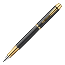 派克 PARKER IM纯黑丽雅金夹墨水笔 IM F尖 老款TS