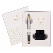派克 PARKER 威雅XL钢杆金夹墨水笔套装 F尖