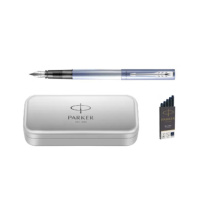 派克 PARKER 樱花蓝墨水笔 F尖 (樱花蓝) (钢笔+笔盒+墨囊) 威雅XL