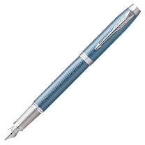 派克 PARKER IM冰河蓝白夹墨水笔