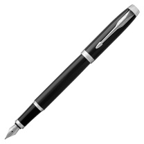 派克 PARKER 新款IM纯黑丽雅白夹墨水笔 F尖