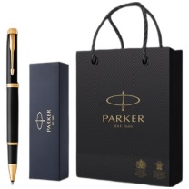 派克 PARKER 宝珠笔 圆珠笔 签字笔 IM系列丽雅黑金夹