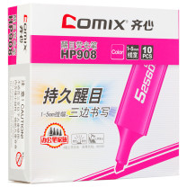 齐心 Comix 荧光笔 HP908 1.0-5.0mm (粉色) 10支/盒