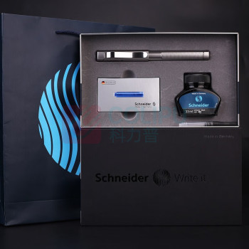 施耐德 Schneider 钢笔套装 含墨水墨胆套装 F尖 (白色 黑色 随机发货)