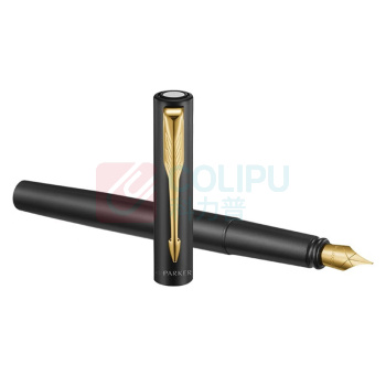 派克 PARKER 威雅XL入门级黑色金夹墨水笔+小墨水 礼盒套装