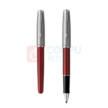 派克 PARKER 红白夹宝珠笔 卓尔金属缎面 0.7mm