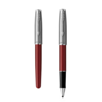 派克 PARKER 红白夹宝珠笔 卓尔金属缎面 0.7mm