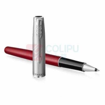 派克 PARKER 红白夹宝珠笔 卓尔金属缎面 0.7mm