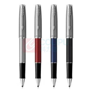 派克 PARKER 红白夹宝珠笔 卓尔金属缎面 0.7mm