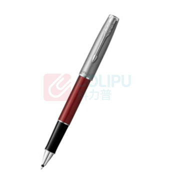 派克 PARKER 红白夹宝珠笔 卓尔金属缎面 0.7mm