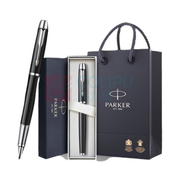 派克 PARKER IM纯黑丽雅白夹墨水笔 M01