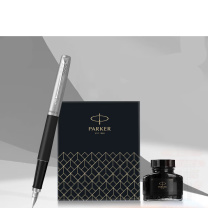 派克 PARKER 乔特复古黑白夹墨水笔+深灰小墨水礼盒 17.5*14.5*5.5 CM