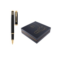 派克 PARKER 瑞马金夹墨水笔+马踏祥云礼盒 IM 1支/套