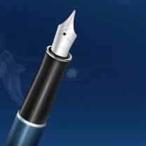 派克 PARKER 卓尔苍青蓝墨水笔 +锦鲤礼盒
