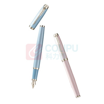 派克 PARKER 钢笔 签字笔 礼盒 金夹墨水笔+绣球花艺盒 IM蓝色精灵