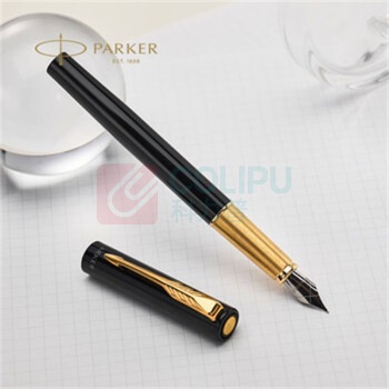 派克 PARKER 钢笔套盒 威雅XL幻影黑金墨水笔+黑墙