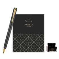 派克 PARKER 钢笔墨水礼盒套装 威雅XL经典黑金夹 30ml墨水+钢笔  墨水新老包装随机发货